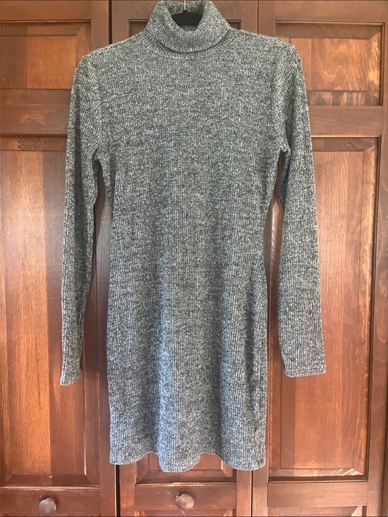 SO Dresses & Skirts - SO Heather Gray Ribbed Turtleneck Sweater Dress